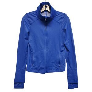 UNDER ARMOUR Jacket Womens Small Blue Full Zip Fitted Activewear Track Running